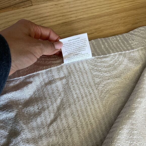 Soho Loft Shower Curtain beige arches bohemian home goods retro metallic neutral - Picture 3 of 4